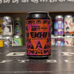 Ekih Superdelic DDH IPA in blik op winkelvloer.