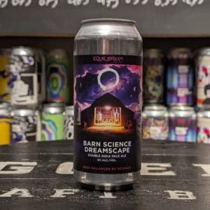 Can van Barn Science Dreamscape, een double India Pale Ale van Equilibrium Brewery.