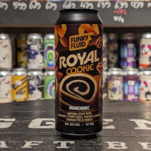Funky Fluid Royal Cookie Imperial Stout met koekjes smaak, 330ml.