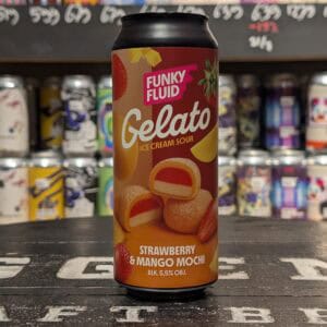 Funky Fluid Gelato Ice Cream Sour met aardbei en mango smaak.