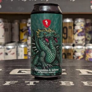 Craft bier met drakenillustratie en logo van Slijterij Van Gils.